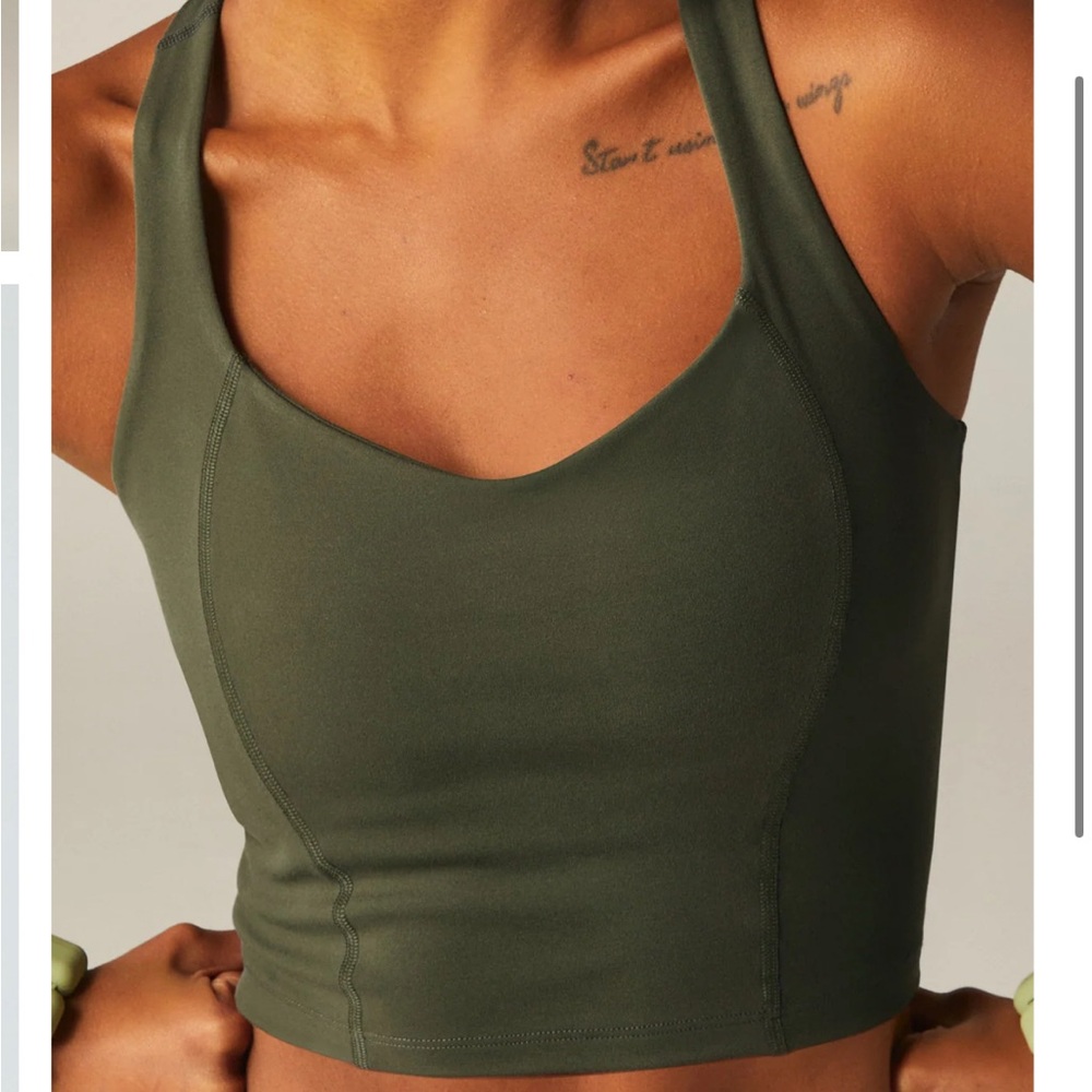 Beyond Yoga. Olive Green Women's Crop Top. size large.